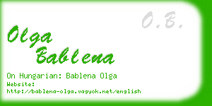 olga bablena business card